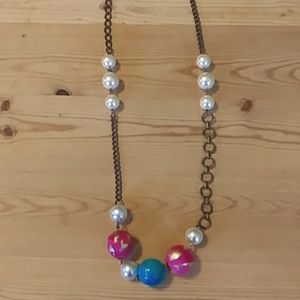 Hand- made 1 of a kind mixed media necklace